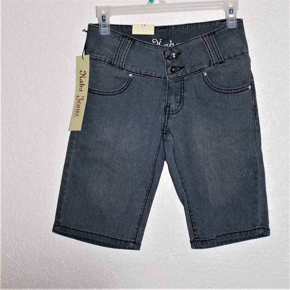 New With Tags Kaba Jean Stretch Shorts Women Size 1